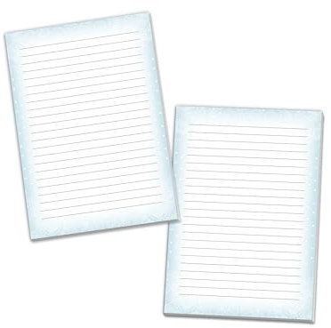 2 Briefblöcke Motiv Ornament Muster blau pastell Briefpapier für Mädchen Kinder und Erwachsene Geschenk (2 Blöcke A4 mit je 25 Blätter)