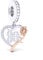 Pandora Fitting 80th Birthday Charm Silver & Rose Gold Gift For Bracelet Grandma, Mum