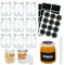 Loyaboho 12Pcs 200ml Yogurt Pudding Glass Jars with Lids,Yogur Small Glass bottles with Plastic Lids,Mini Cup Glass Bottle with Label stickers and pens,Perfect for Pudding,Oats yogurt,Milk,Jam,Spice