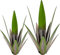 LCJECV Metall-Agaven-Pflanze, Gartenkunst, große Tequila-Skulptur, rustikale Metall-Agavenpflanzen, Garten, Rasen, Heimdekoration, für Hofpfähle, Gartenfiguren, Terrasse im Freien, 2 Stück, Grün - B