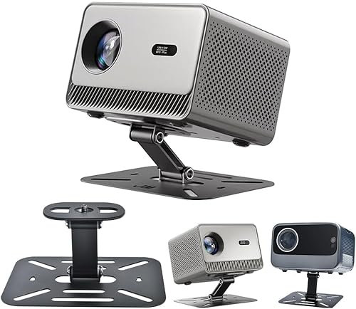 Eroshoo Support de projecteur, Support pour Mini projecteur, Multifonctionnel, pour projecteur Mural, Rotatif à 360°, pour projecteur avec Interface à vis 1/4, Noir