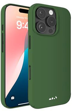 Mous for iPhone 16 Pro Max Case Slim MagSafe Compatible - Super Thin 2.0 - Magnetic Phone Cover - Forrest Green