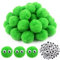 TOAOB 50 Stück Pompons zum Basteln Groß 5 cm Hellgrün Pompom Flauschigen Plüsch Bälle Kunst Bommel mit Selbstklebend Wackelaugen für Dekorieren Verzieren Nähen DIY Lustige Kreativen Handwerk