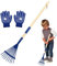 Rechen mit Holzgriff für Kinder, Rasenrechen für Blätter -- Leichtes Outdoor-Spielzeug für Outdoor-Erkundungen, Gartenarbeit, Camping