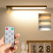 TZSMUM LED Unterbauleuchte Indoor Wandlampe mit Fernbedienung Dimmbar 2700K-6500K Wandleuchte Aufladbar USB Batteriebetrieben Wandbeleuchtung für Schreibtische Schlafzimmer Garderobe (Schwarze,80cm)