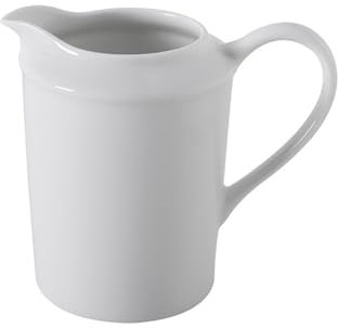 Lijiaxiuyc-101 ceramic creamer jar White Ceramic Sauce Jug Porcelain Sauce Jug for Gravy and Salad Dressings meat juice sauce boat(150ml)