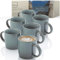 SÄNGER Kairo Ocean | Kaffeebecher 6 teilig, Steingut Tassen Set für 6 Personen, Tassen, spülmaschinen- mikrowellenfest, Coffee Mug Teetasse, Kaffeetassen blau 400 ml | VALUE COLLECTION