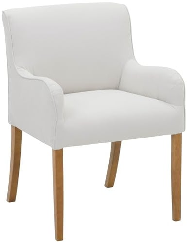 Max Winzer Polsterstuhl Leopold mit Armlehne Flachgewebe Creme