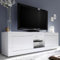 REDÒKASA Mobile Porta TV a 2 ante bianco laccato lucido Linea BASIC L 181 Cm x H 56 Cm x P 43 Cm, realizzata in legno 100% MADE IN ITALY, design moderno per cucina, sala da pranzo, soggiorno