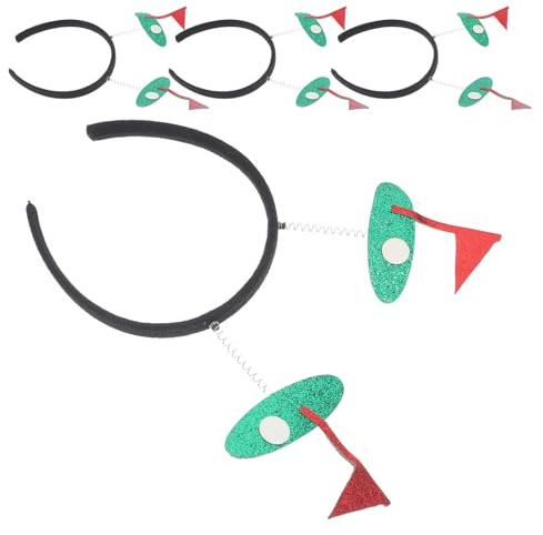 BAZEITFLOW 4 Stück Pack Golfball Stirnbänder für Sportfans Elastische Haarbänder mit Rutschfestem Sitz für Golfveranstaltungen Sportpartys und Festival Accessoire