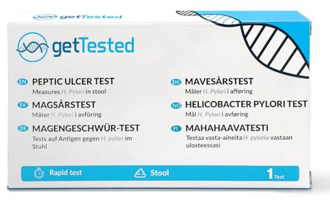 GetTested H. pylori Schnelltest | Stuhlbasierte Analyse von Helicobacter-pylori-Antigenmarkern mit qualitativer Auswertung