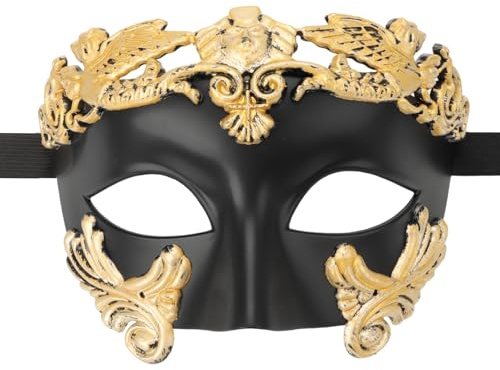 Ytwehela Herren Maske Römisch-Venezianisch Maskerade Halbmaske für Karneval Halloween Fasching und Kostümparty
