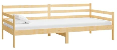 Mhdvray 90x200 Kiefer-Tagesbett weiß mit Matratze, platzsparendes Gästebett/Schlafcouch für Wohnzimmer, Jugendzimmer, Flur