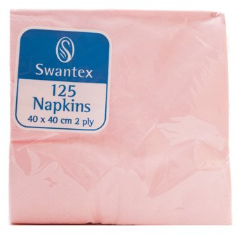 Napkins Pink 128 pcs, 40 x 40cm 2ply