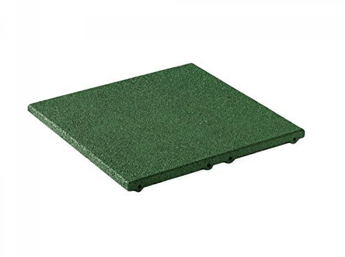 Dalle de protection anti-chute en granulés de caoutchouc Vert 500 x 500 x 30 mm