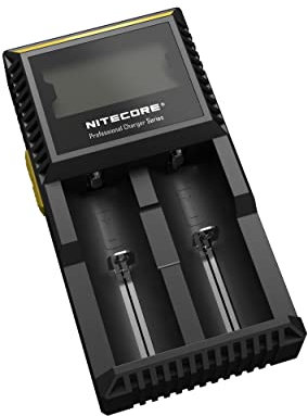 Nitecore 2 Accus Chargeur Noir