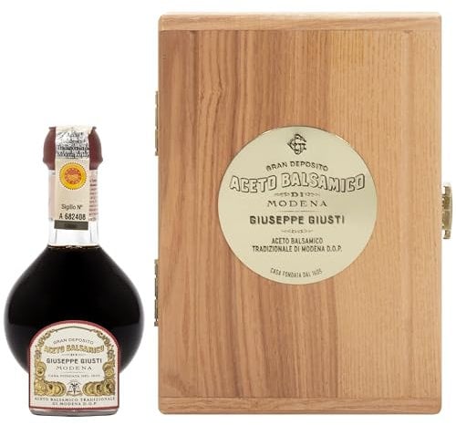 Giuseppe Giusti Aceto Balsamico Tradizionale di Modena DOP Balsamessig Traditionell aus Modena in Holzkiste (1 x 0.1 l)