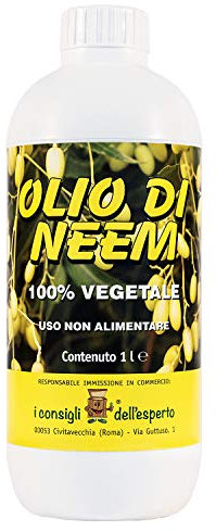 I Consigli dell'Esperto - Olio Di Neem 1L - Repellente Naturale per Piante Contro Insetti e Parassiti Nocivi - Puro e spremuto a freddo