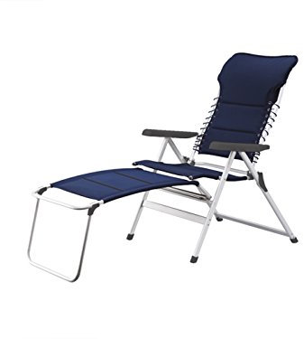 Tristar XXL Stabiler Hochlehner Campingstuhl gepolstert mit praktischer Fußablage - Ideal zum Relaxen!