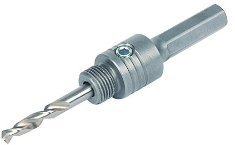wolfcraft Spanndorn mit Zentrierbohrer, für Lochsägeneinsätze BiM I 5958000 I Zubehör für Bi-Metall-Lochsägeneinsätze