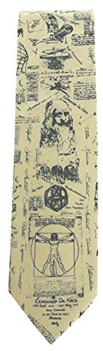 Tie Studio Krawatte mit LEONARDO DA VINCI Design - Herren, Multi