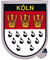 AUTO-AUFKLEBER mit Silberrand - KÖLN - Gr. ca. 6,5 x 8cm (301570) Länderkennung Landesflagge Fahne