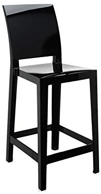 Kartell 5895/E6 One More Please Stool by Philippe Starck, Pack of 2, Matte Black