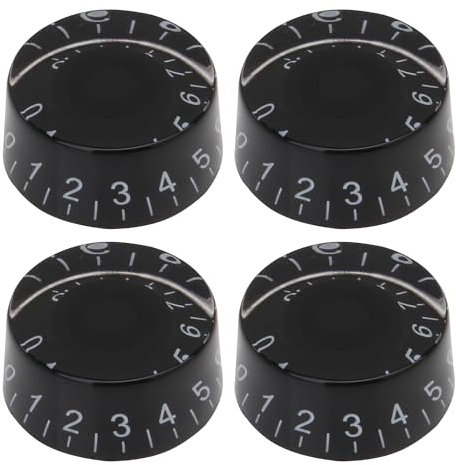BQLZR Black Speed Control Knob For Vintage Electric Guitar Pack Of 4