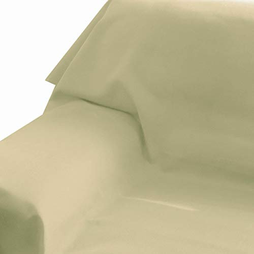 DecoHomeTextil Heimtextilmanufaktur Brilliant Sofaüberwurf Sofa Überwurf Bezug Couchbezug Bettüberwurf Tagesdecke 160 x 320 cm Champagner Farbe & Größe wählbar mit Lotus Effekt Eckig