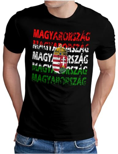 OM3® Magyarország Hungary T-Shirt | Herren | Teamshirt Flagge Fussball EM Fanshirt II | S - 5XL
