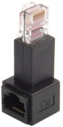 CY 90 Degree de ángulo 8P8 C FTP STP UTP Cat 5e macho a hembra adaptador de extensión de red Ethernet LAN Left--Angled Left--Angled
