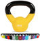 MSPORTS Kettlebell Neopren 2 – 30 kg inkl. Übungsposter (2 Kg - Gelb) Kugelhantel