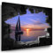 Julia-Art Bilder XXL Leinwandbilder Wand Loch Illusion - 60 x 70 cm Wandbilder mit Keilrahmen Bild Verschiedene Motive Blick auf Meer Strand Palmen, Wald Berge See Wasserfall Kunstdrucke n-01-80