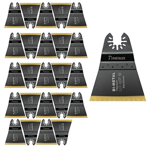 25 x Spartacus 68mm x 40mm BiM Multi Tool Multitool Plunge Metal Cutting Blades