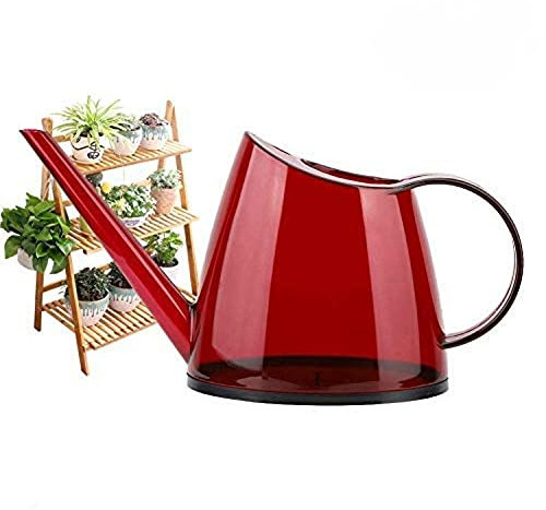 Jeffergarden Gießkanne 1.2L Rot Gießkanne mit Langem Auslauf Giesskanne Modische Unbedeckte Schwanenhalskessel Gartensprüher Deko Flower Care Zimmerpflanzen Garten Blume Sprayer