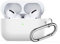 Custodia per AirPods Pro,Watruer Soft Silicone Skin Cover Custodia protettiva antiurto con portachiavi per Apple Airpods Pro 2019 (LED anteriore visibile) - Bianco