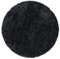 HomebyHome Shaggy Teppich Wohnzimmer 200 cm Rund - 50 mm Florhöhe Hochflor Wohnzimmerteppich Anthrazit Extra Weich und Flauschig - Langflor Teppiche für Schlafzimmer, Küche, Flur - Carpet, Halı