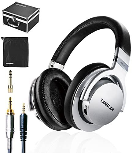 Takstar Over-Ear-Kopfhörer, Kabelgebunden, HiFi-Stereo, dynamisches Studio-Geräuschunterdrückung, 3-Bass-Anpassung, 10Hz-20kHz Frequenzgang für Musikstudio-Aufnahme-Überwachung