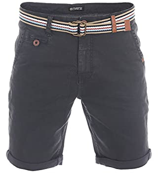 riverso Kurze Hosen Herren Chino Shorts Kurz mit Gürtel Regular Fit RIVKlaas Chinoshorts Bermuda Stretch Grün Rot Blau Beige Grau 30 31 32 33 34 36 38 40 42 44 46