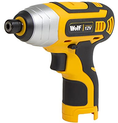 Impact Driver 12V Cordless Variable Speed 2300RPM 6.3mm 1/4 Inch Hex Chuck 100Nm Torque 4500BPM Wolf Bare Unit - Battery & Charger NOT Included