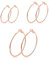 Hasnsofie Creolen Silber 925 Ohrringe für Damen, 925 Sterling Silber Creolen Ohrringe Set, Hypoallergen Groß Silber Huggie Creolen Ohrringe, Rose Gold Damen Kreolen Creolen Ohrringe Set in 30 40 50mm