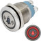 Lumonic Pulsante piatto in acciaio inox diametro 19mm I Con un LED a campana in colore rosso Dimensioni: Attacco a vite 250V 3A I Antivandalo secondo