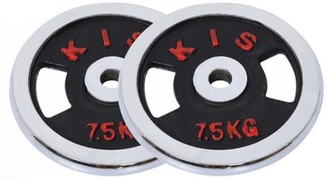 tuzhi Plates Barbell Standard 1-Inch Grip Weight Plates, Set of 2, Men's Fitness Barbell Dumbbell Electroplating Sheet 2.5kg, 5kg, 7.5kg, 10kg, 15kg (Size : 7.5kg*2)