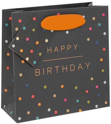 Glick Luxury Small Gift Bag, Happy Birthday Spots, PS Sweetie Gift Bag, Multi-Colour, 140w x 140h x 60d mm (GST24)