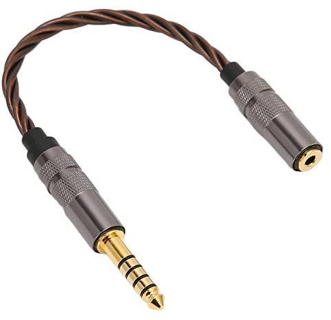 Lazmin112 Balanced Cable Adapter, 4.4mm to 2.5mm Balanced Cable Oxygen Free Copper Core Male to Female Gold Plated Plug Headphone Extension Cable for Phones Headphones Speakers