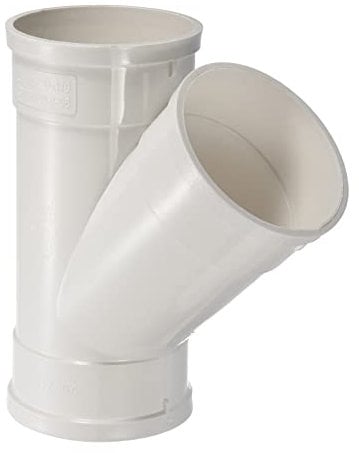 PATIKIL 4 Wye Pipe Fittings, Y-Shape Splitter Duct Hose Connector for Drain Tubes, Drip Systems, White
