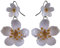 ORECCHINI FIORI DI CILIEGIO BIANCHI CON GANCINI