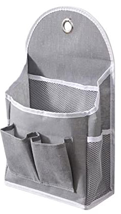croselyu Home Multifunctional Hanging Bag College Dormitory Fabric Hanging Basket Miscellaneous Organizer Bathroom Wall Hanging Bag Behind Door Wall Storage (Grey)