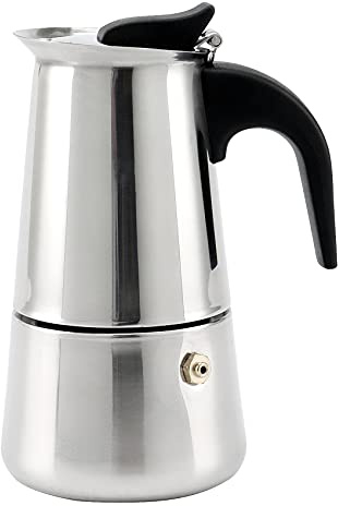 Lodokdre Mokka Kaffeekanne Espresso Latte Perkolator Kaffeemaschine Espressokanne Italienische Kaffeemaschine 100ml Edelstahl