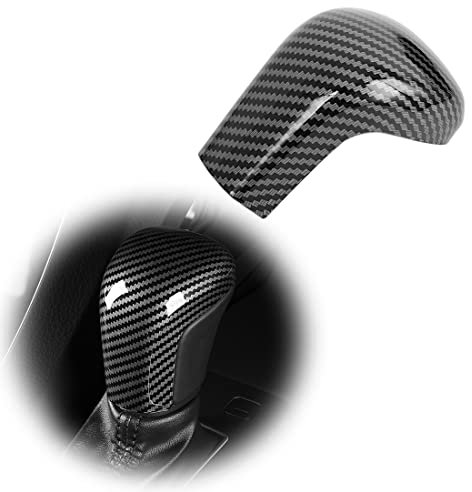 HNLUY Embellecedor para Toyota Camry 2018-2023, Corolla Avalon 2019-2022, accesorios para palanca de cambios automática, protector de tapa interior estilo deportivo, grano de fibra de carbono